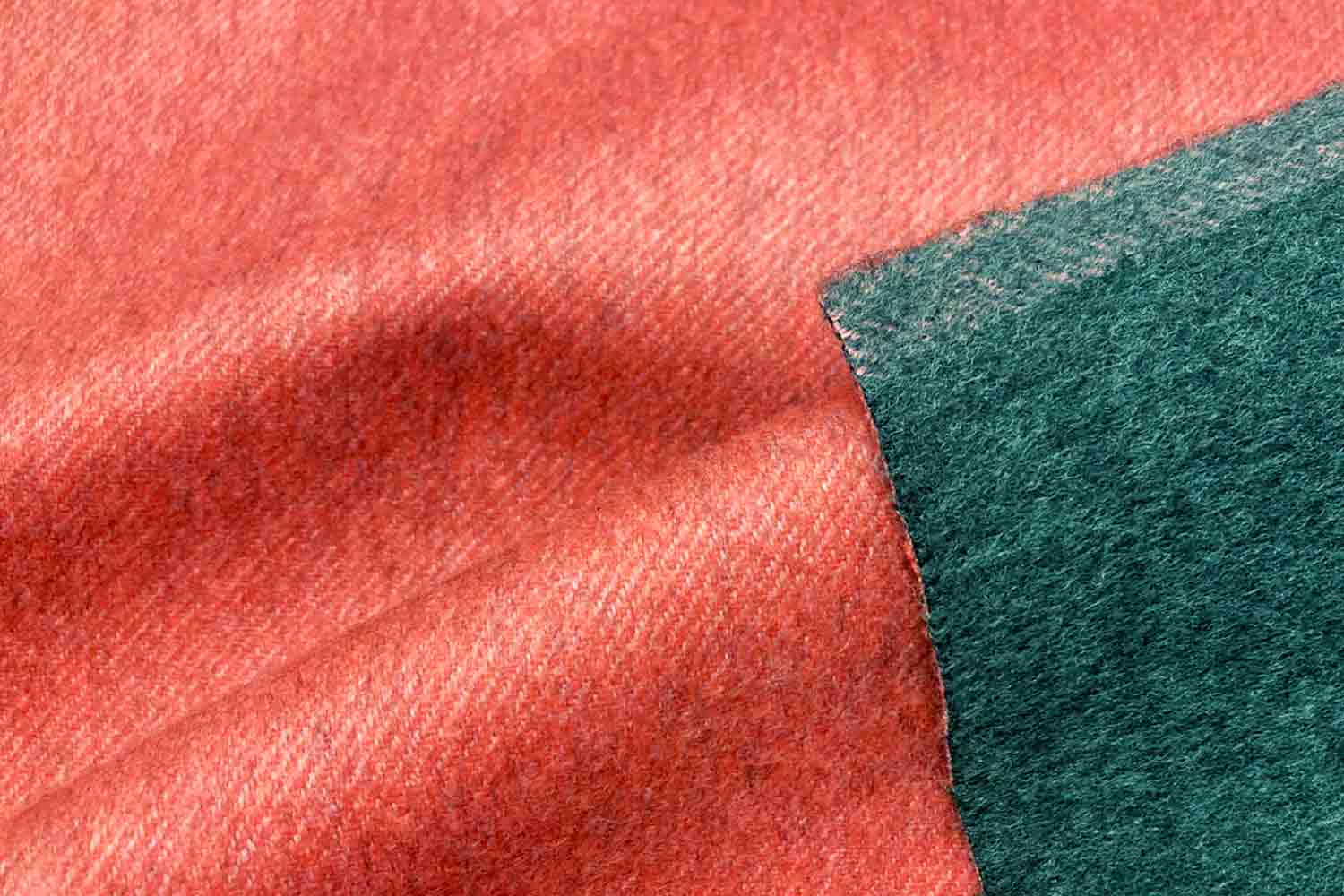 roter Double Face Kaschmir Schurwolle